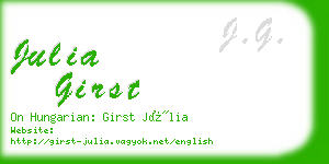 julia girst business card